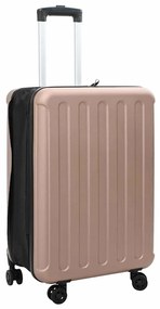 vidaXL Mala Dobrável Casco Duro 24'' Rosa Dourada 43x27x66 cm ABS