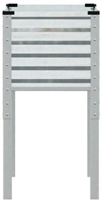 Vaso/floreira de jardim 45x45x88 cm aço galvanizado