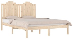 Estrutura de cama casal 135x190 cm pinho maciço