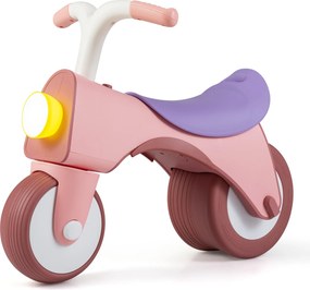 Bicicleta de Equilíbrio Infantil, 54 x 29 x 45 cm, Com Luz e Música, cor-de-rosa