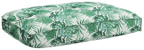 vidaXL Almofada de Pallet para Assento Padrão de Folhas 120x80x12 cm Tecido Oxford