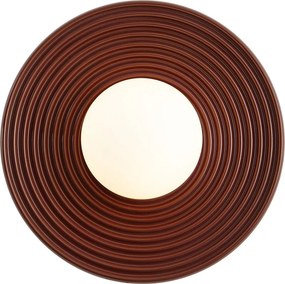 Candeeiro de Teto Retro Castanho com Vidro Opalino - Lila