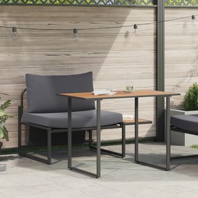 Conjunto de Jantar para Jardim de 2 Peças com Assento Único e Almofadas Antracite