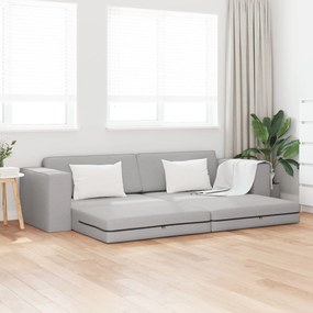 Sofá Cama 2-em-1 Cinza Nuvem 245x150x60.5 cm Tecido