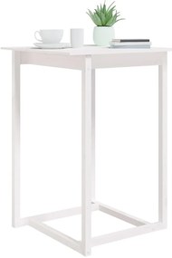 Mesa de bar 80x80x110 cm madeira de pinho maciça branco