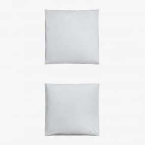 Conjunto De 2 Fronhas Em Percal Lesia De 180 Fios Branco & 60 X 60 Cm - Sklum