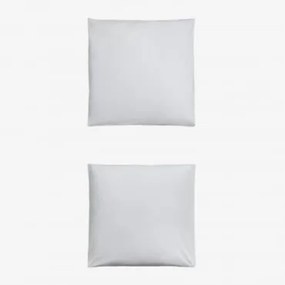 Pack De 2 Fronhas Em Algodão Percal De 180 Fios Lesia Branco & 60 X 60 Cm - Sklum