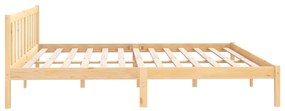 Estrutura de cama 200x200 cm pinho maciço