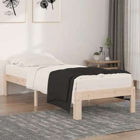 Estrutura de cama pequena solteiro 75x190 cm madeira maciça