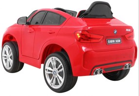 Carro elétrico para Crianças 12V BMW X6M Rodas de EVA, Assento de couro Vermelho