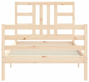 Cama sem colchão 90x200 cm madeira de pinho maciça