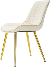 CONJUNTO 2 CADEIRAS PARIS CREME E DOURADO 51X59X79 CM