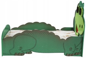 Cama para criança Animais Dinossauro Grande 205 x 97 x 120 cm, Oferta colchão e Estrado, confortável, capacidade de 100 kg  Verde