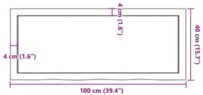 Prateleira de parede 100x40x(2-4) cm carvalho tratado castanho