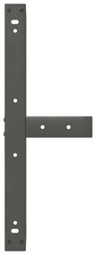 Pés para mesa de centro em forma de T, 2 peças, antracite, 60x25x(30-3
