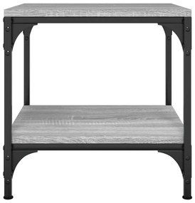 Mesas de apoio 2 pcs 40x40x40 cm derivados madeira cinza sonoma