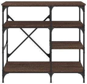 Estante 90x40x84cm derivados de madeira/metal carvalho castanho