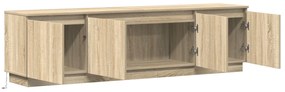 Armário para TV vidaXL com LED Carvalho Sonoma 180x38x49 cm Madeira en