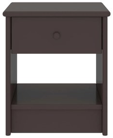 Mesa de cabeceira 35x30x40 cm pinho maciço castanho-escuro