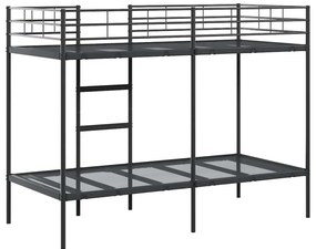 Beliche sem colchão 90x190 cm aço preto