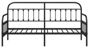 Estrutura de Cama Dia Preto 80x200 cm Aço