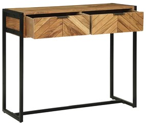 Mesa Console 90x35x75 cm Madeira Maciça Acácia