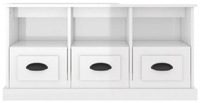Móvel p/ TV 100x35x50 cm derivados de madeira branco brilhante