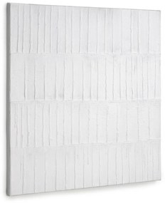 Kave Home - Tela Basilisa branco e cinza 90 x 90 cm