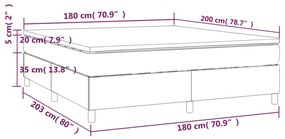 Cama com molas/colchão 180x200 cm couro artificial castanho