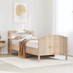 Cama sem colchão 75x190 cm madeira de pinho maciça
