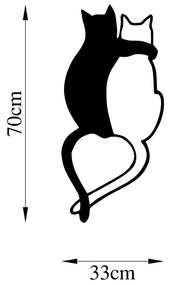 Acessório Decorativo de Parede Love Cats – Preto – 33 x 70 cm