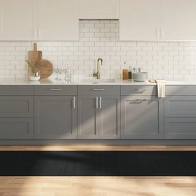 vidaXL Tapete retangular 80x300 cm bambu preto