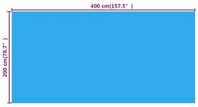 Cobertura para piscina 400x200 cm PE azul