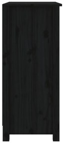 Aparador 70x35x80 cm madeira de pinho maciça preto