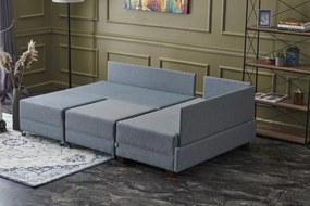 Sofá-Cama de Canto Fly – Azul – 210x70x280 cm