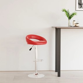 vidaXL Banco de bar couro artificial vermelho