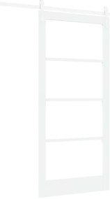 Conjunto de Porta Deslizante vidaXL com Ferragens Brancas 93x202 cm Ma