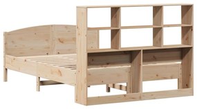Cama com estante sem colchão 120x190 cm pinho maciço