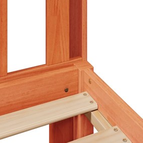 Cama com estante sem colchão 135x190 cm pinho maciço