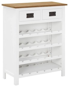 vidaXL Armário para vinhos 72x32x90 cm madeira de carvalho maciça