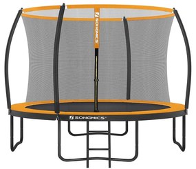 Trampolim jardiim Ø 305 cm com rede de segurança Preto-Laranja
