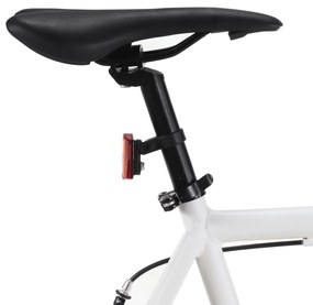 Bicicleta de mudanças fixas 700c 59 cm branco e verde