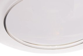 Candeeiro de suspensão design preto com dourado e vidro fumê 4-luzes - Kyan Design