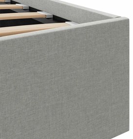 Cama hidráulica c/ arrumação 140x200cm tecido cinza-escuro