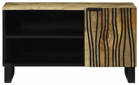 Armário de TV - 80x31,5x46 cm em Madeira de Mangueira e Madeira de Eng