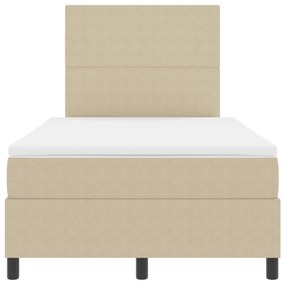 Cama Box Spring com Colchão Verde Claro Cinza 120x200 cm Tecido de Vel