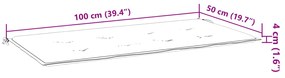 Almofada para Banco de Jardim vidaXL com Estampa de Folhas, 100x50x4 c