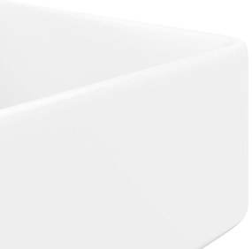 Lavatório cerâmica redondo com furo para torneira, quadrado,branco