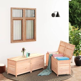 152174 vidaXL Caixa para almofadões de exterior 250x50x56 cm abeto maciço