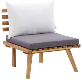 Conjunto lounge de jardim 6 pcs madeira de acácia maciça